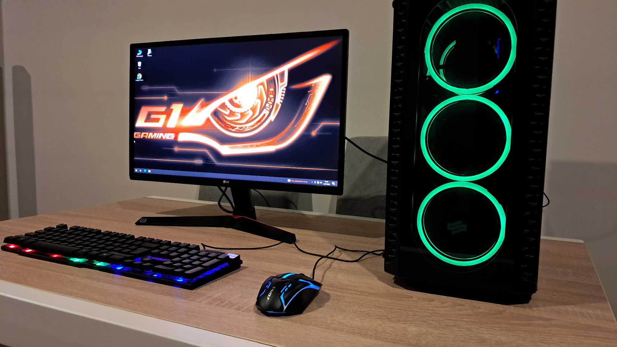 Zestaw Do Gier i5 4x3.3GHz/GTX1050-4GB/Ram-24GB/SSD+1TB/LG 24' LED IPS