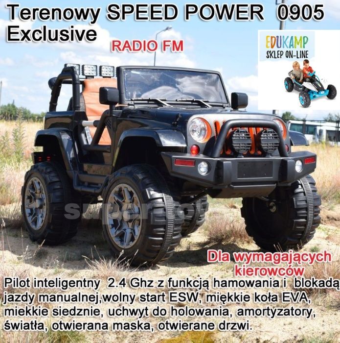 Auto na akumulator Jeep All Terrain na akumulator 2x45 EVA skóra 0905