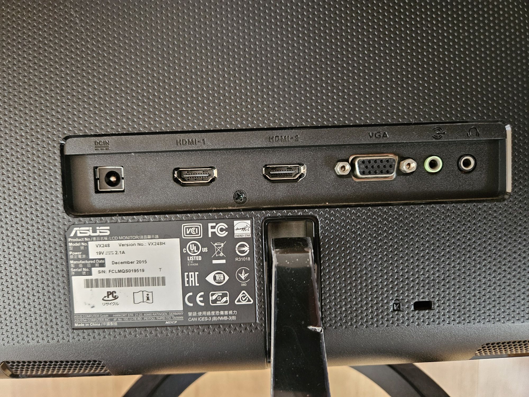 Monitor Asus 24 polegadas FHD