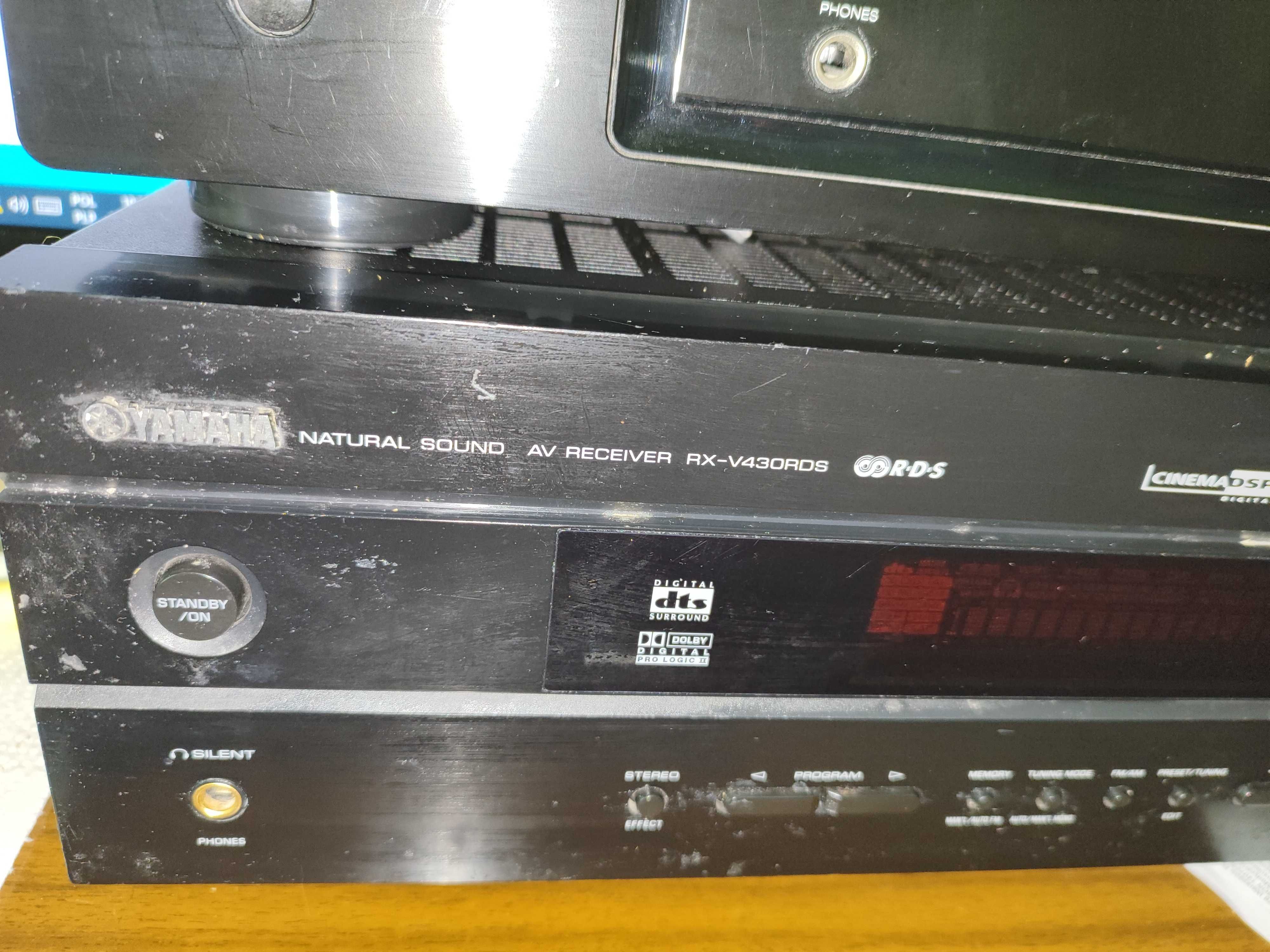 Amplituner YAMAHA RX V-430 RDS oraz nowy pilot.