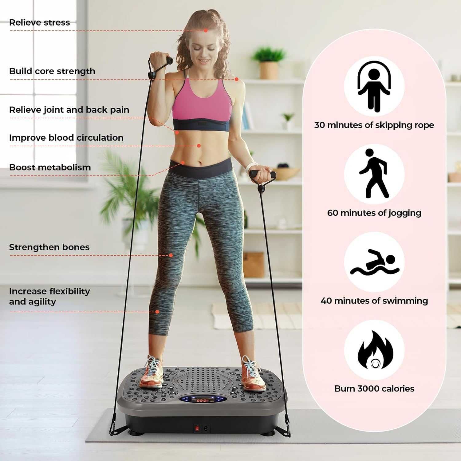 Nowa mata wibrująca / fitness / płyta / trening / 5-programów !A2705!
