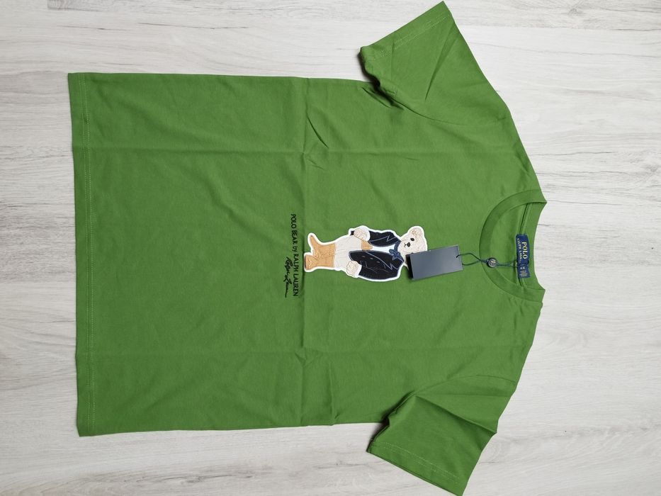Nowy T-shirt Polo Ralph Lauren M Zielony Miś