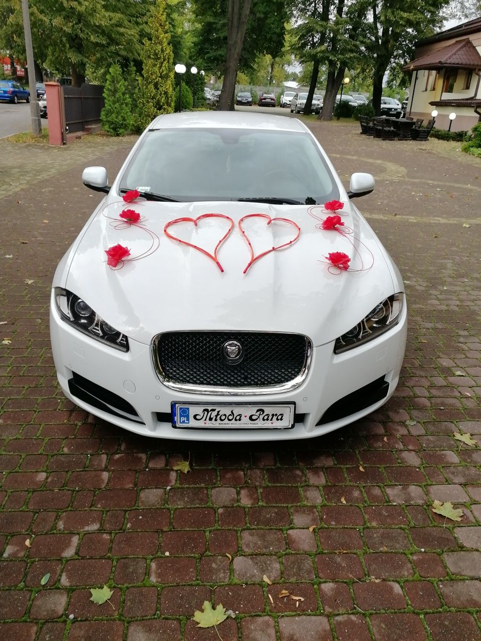 Dekoracja auta do ślubu + tablice