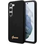 Etui Guess Silicone Vintage Gold Logo na Samsung Galaxy S23+ - czarne