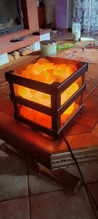Sól himalajska, rękodzieło, lampka nocna, jonizator powietrza