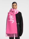Шарф Jacquemus Logo Jacquard Fringed Edge Scarf Multi-Pink