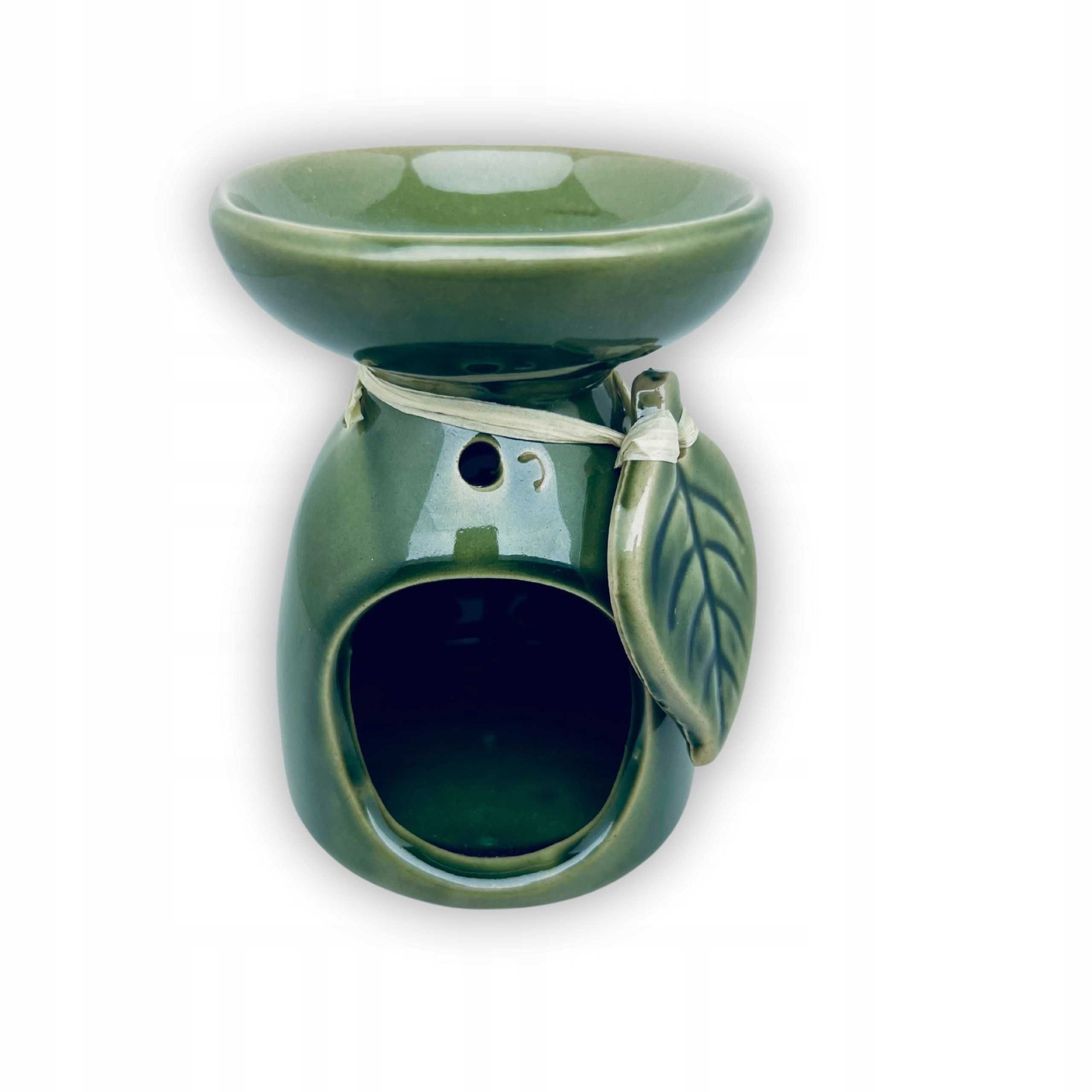 Kominek ceramiczny do wosków, olejków, aromaterapii zielony