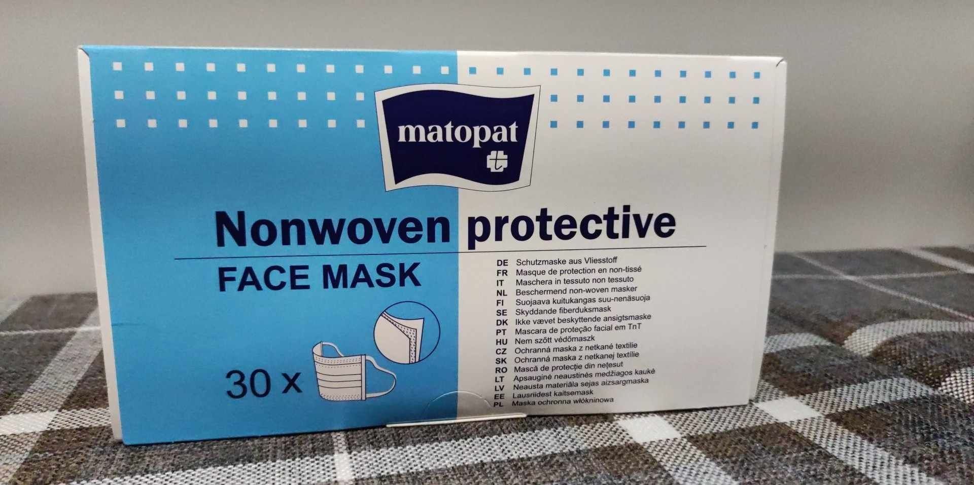 Face mask maseczki higieniczne matopat zestaw 30 szt
