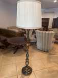 Lampa podłogowa vintage z abażurem retro 170 cm stojąca do salonu .