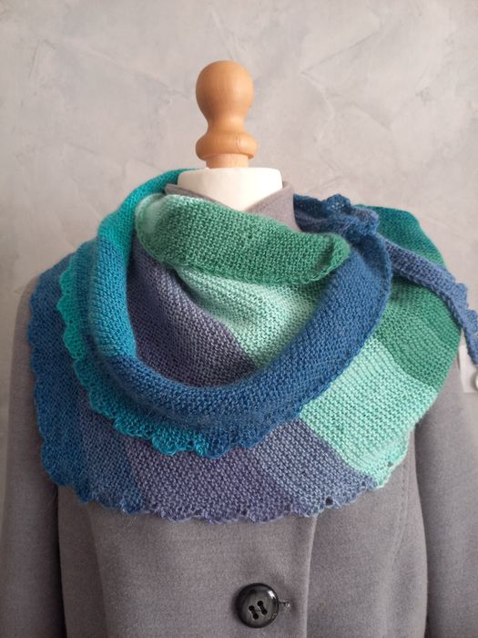 Komplet: szalik oraz opaska na głowę ręczniku robione na drutach