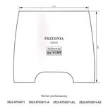 szyba MTZ Belarus 2022,  Pronar 1523, - przednia S 185