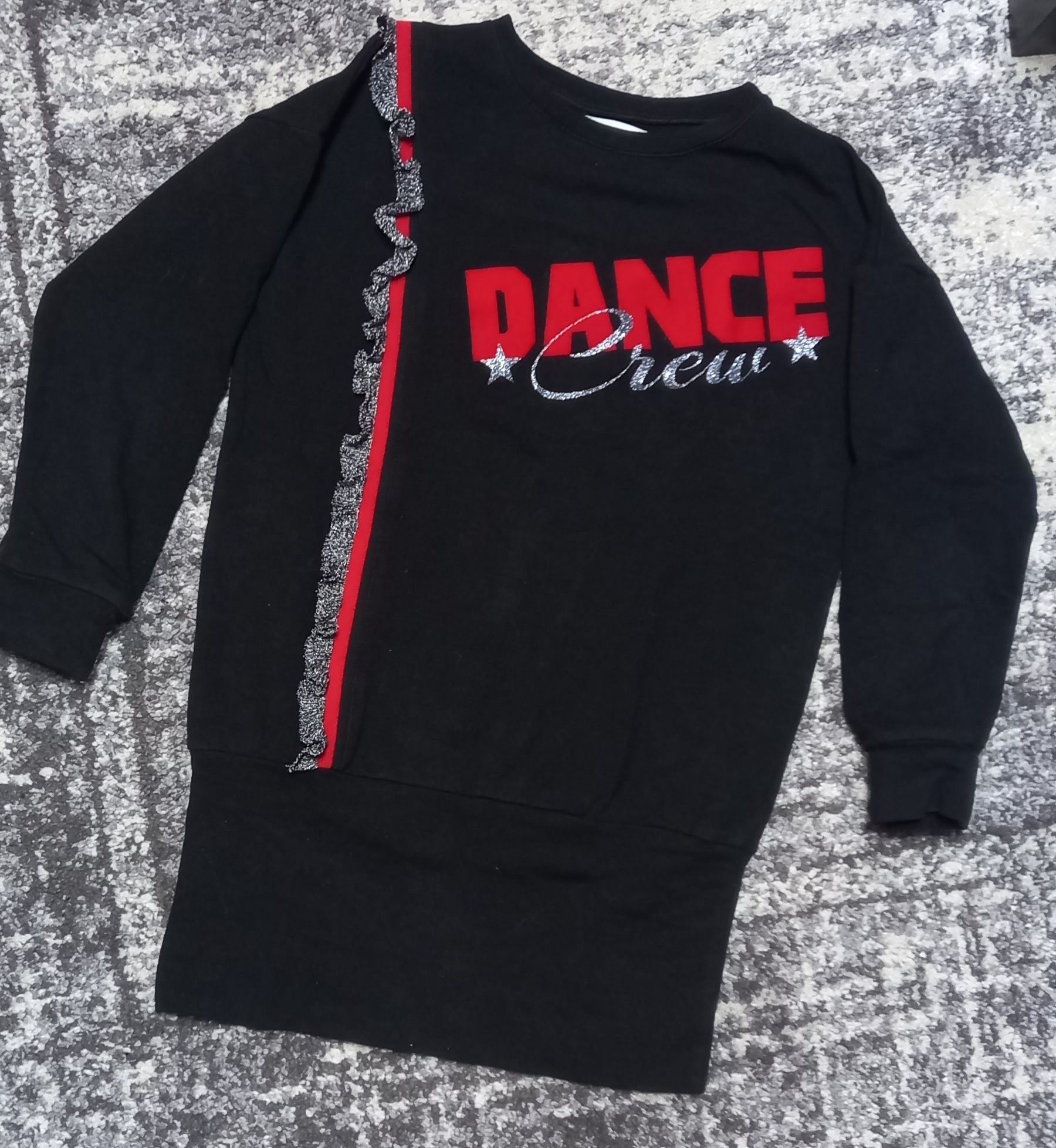 Tunika bluza czarna Mała Mi Dance r.134-140