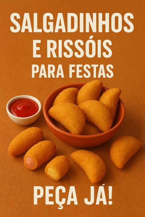Rissóis e salgadinhos para festas (Brevemente)