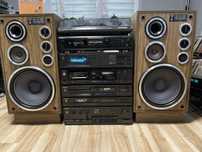 Wieża Technics z kolumnami