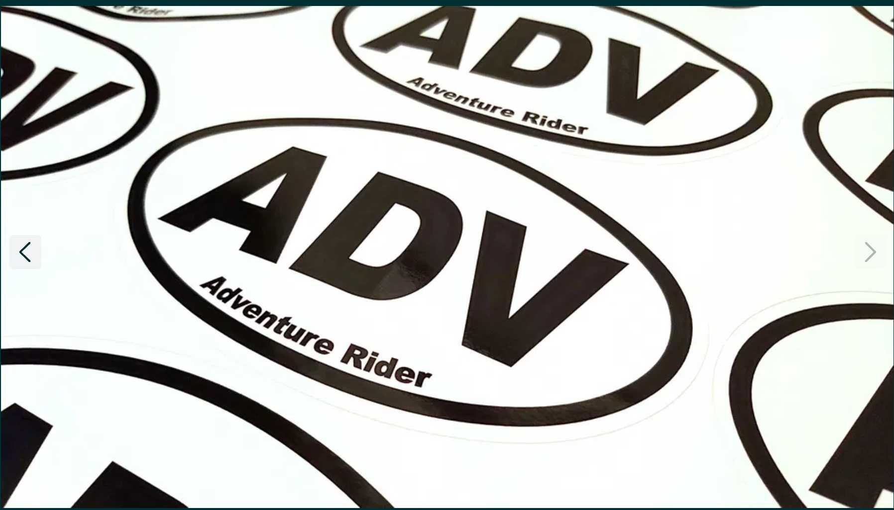 ADV naklejka wyprawowa "ADV adventure rider" - na kufer, na 2oo