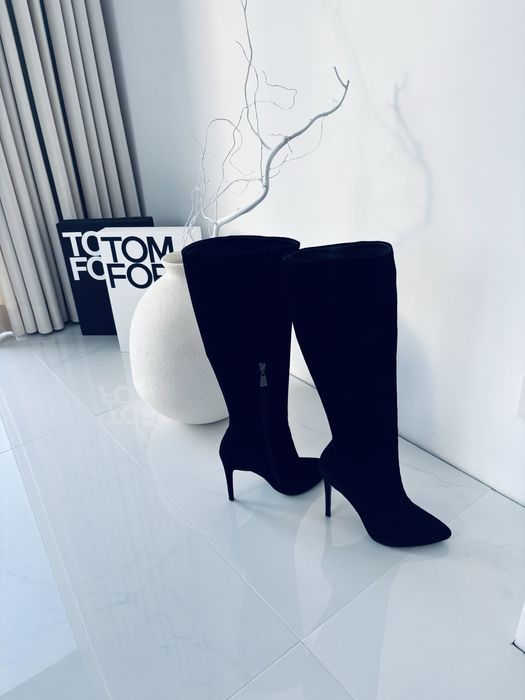 Kazar kozaki czarne zamszowe , rozmiar 39