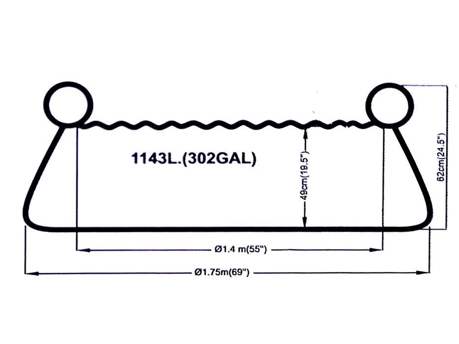 Dmuchany basen ze zraszaczem SunClub 62x175cm 1143L