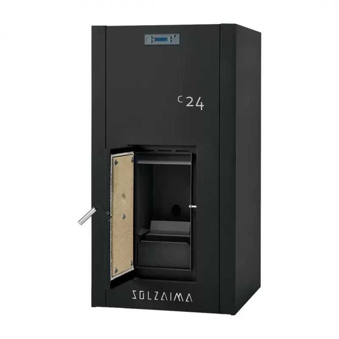 Caldeira de aquecimento Solzaima 24kw pellets: como novo 1/3 do preço!