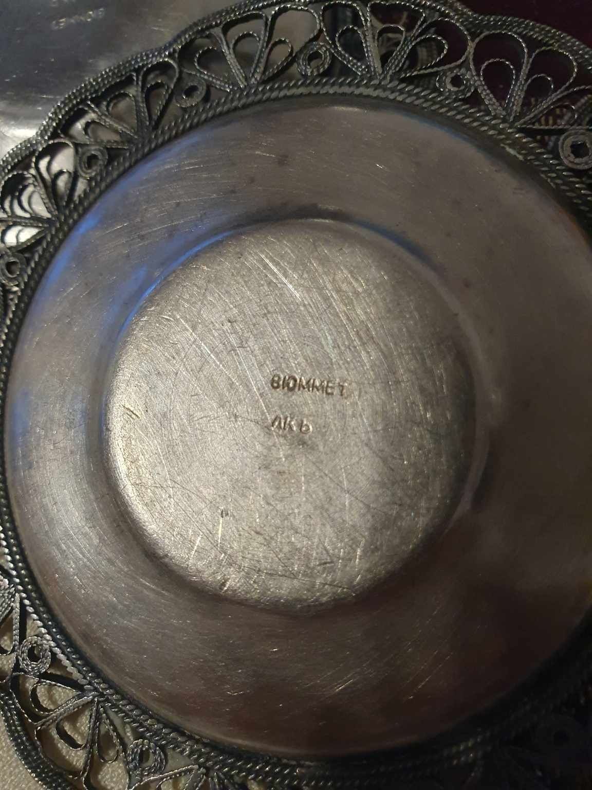 Filiżanki srebrne Hoomet(8IOMMET) ze spodkami