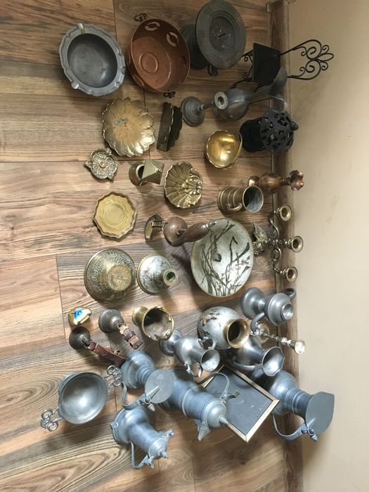 Mosiadz. Szkatułka. Taca arabska Donica Figurka swietej