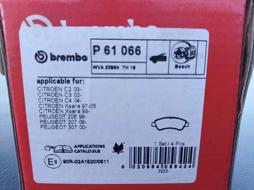 Pastilhas de travão Brembo para Citroen e Peugeot