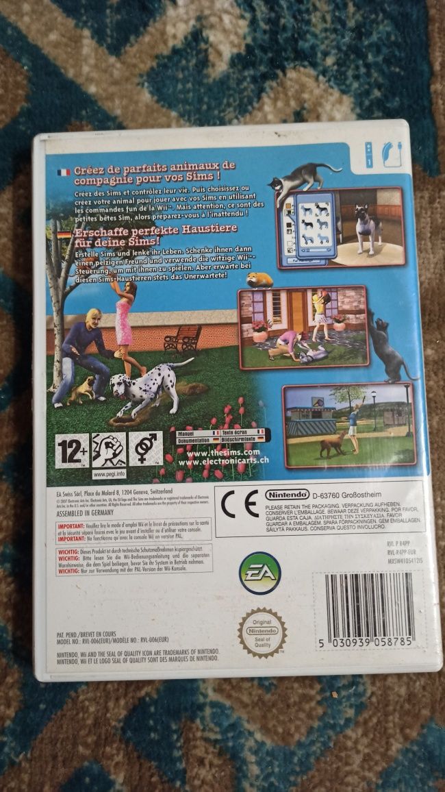 Jogo Nintendo Wii Sims 2 Pets e jogo Sims 3