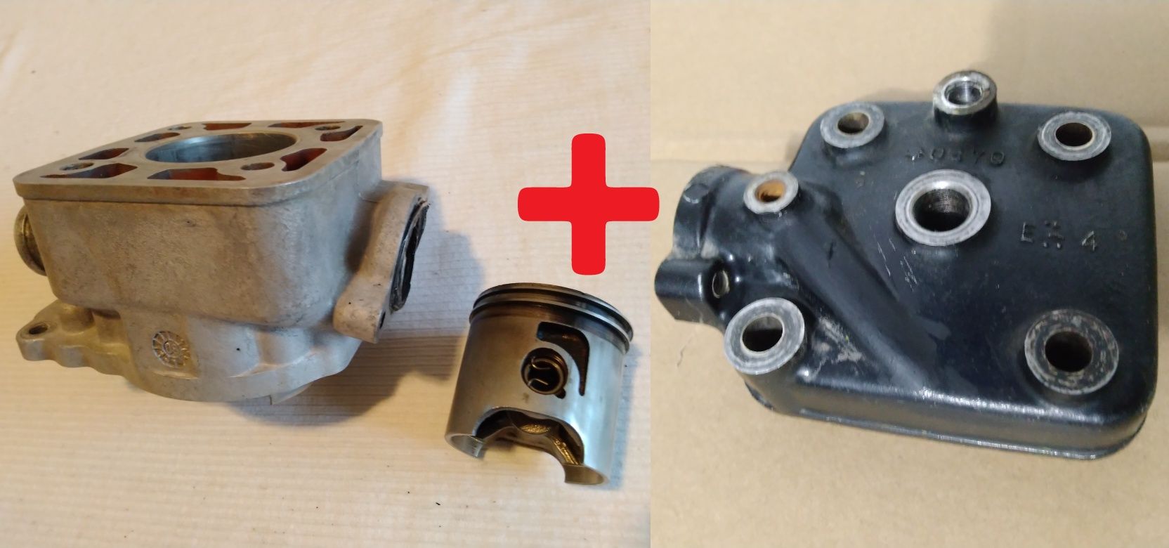 Cilindro Aluminio 48 mm + Colaca + Piston e Segmentos - RMX e TS 50cc