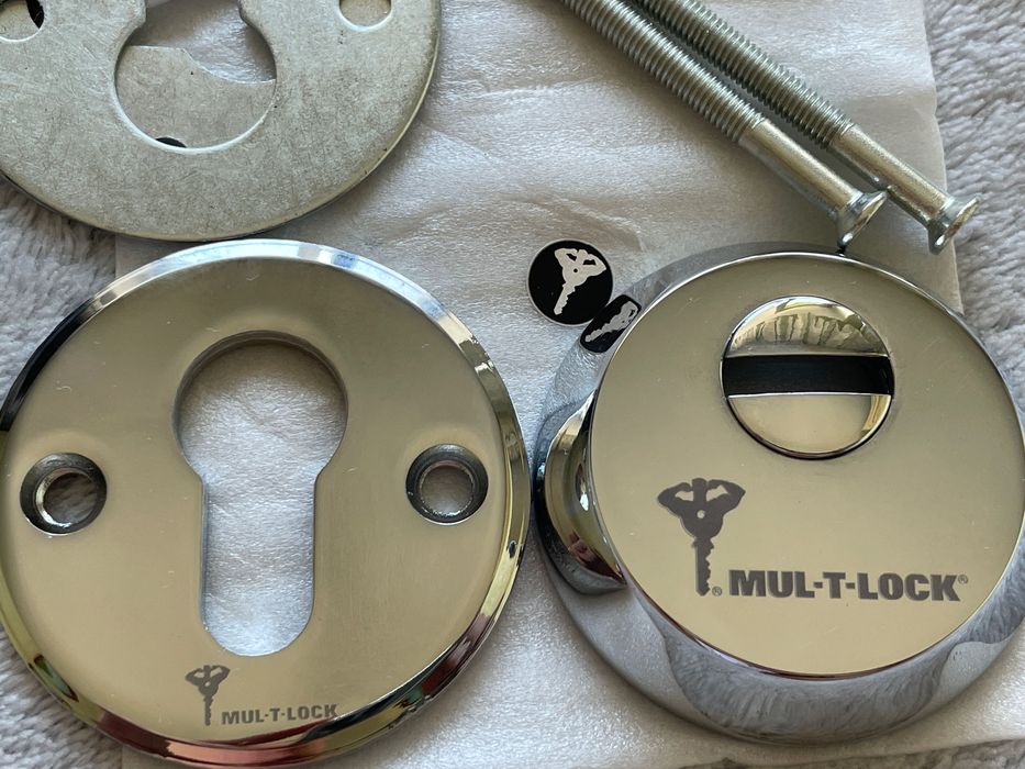 Броненакладка дверного замка Никель. Новая