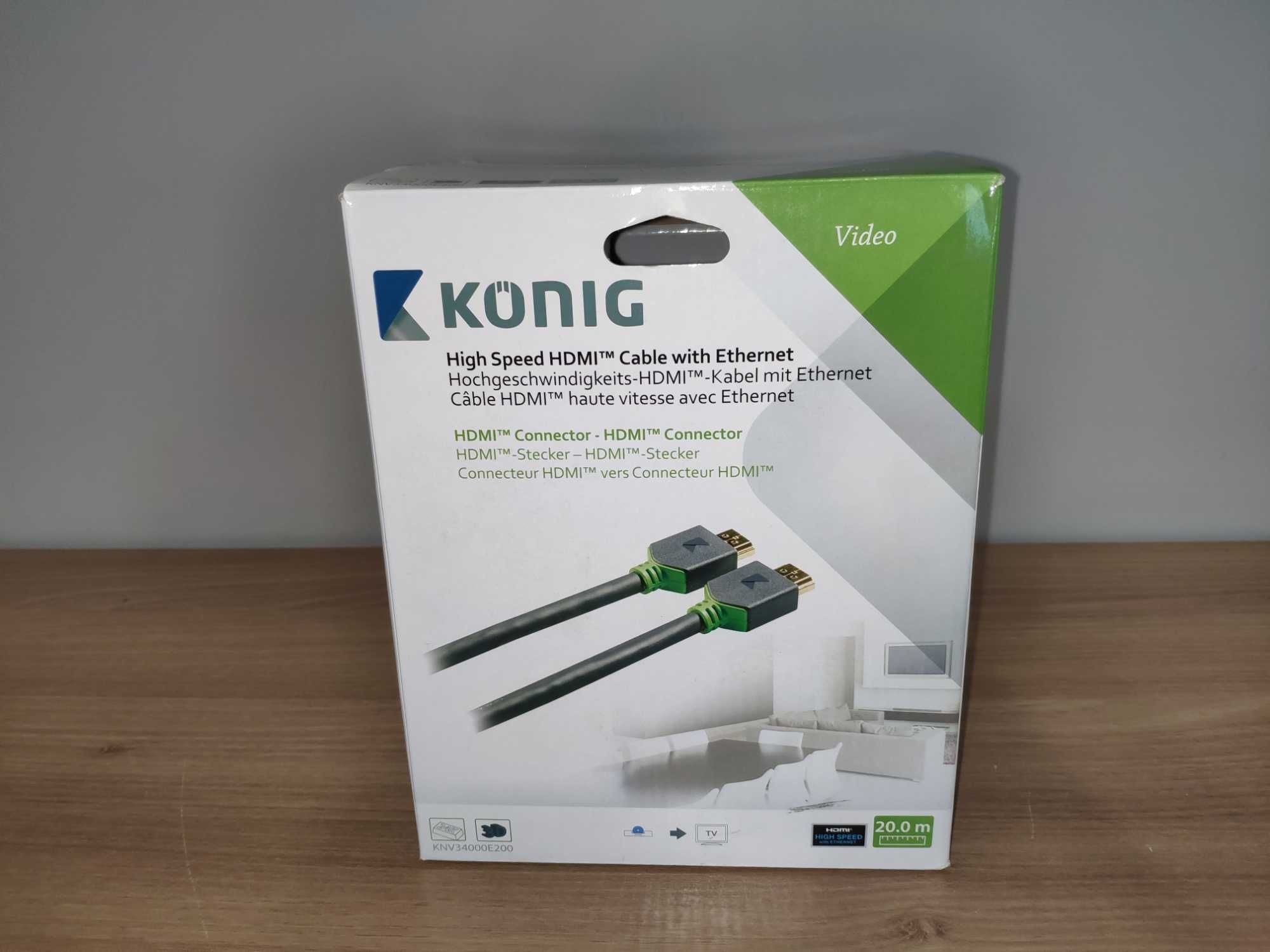 Przewód kabel HDMI 1.4 High Speed HDMI Cable with Ethernet 20m metrów