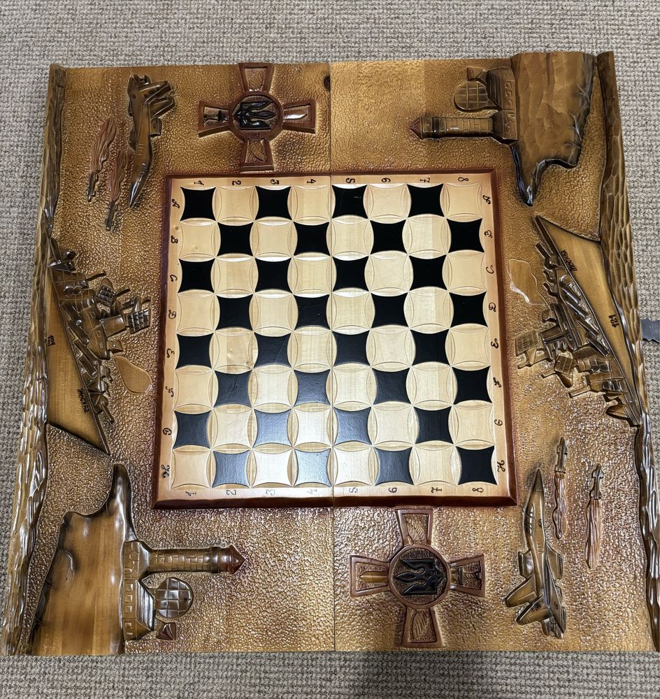 Нарди-шахи з дерева ручної роботи