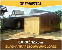 Garaż Blaszany 12x6 | Garaże Blaszane| Wiata| Hala|Magazyn - GRZYWSTAL