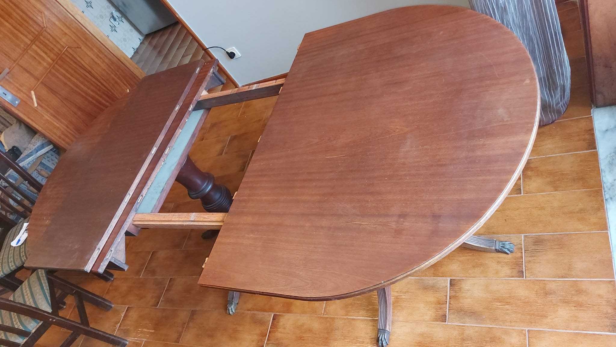 Mesa Oval Sala Jantar (Madeira, estilo Inglês)