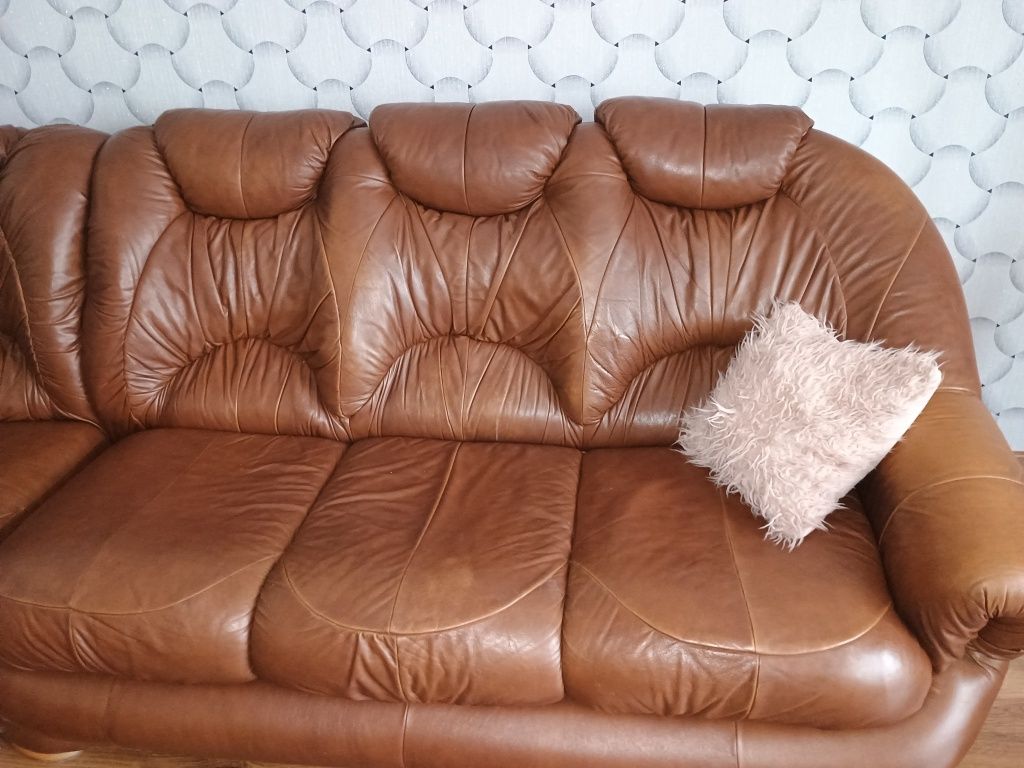 Kanapa narożna skórzana
