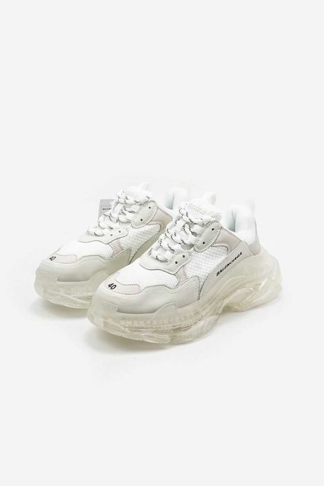 Женские кожаные кроссовки Balenciaga Triple S Clear Sole баленсиага с