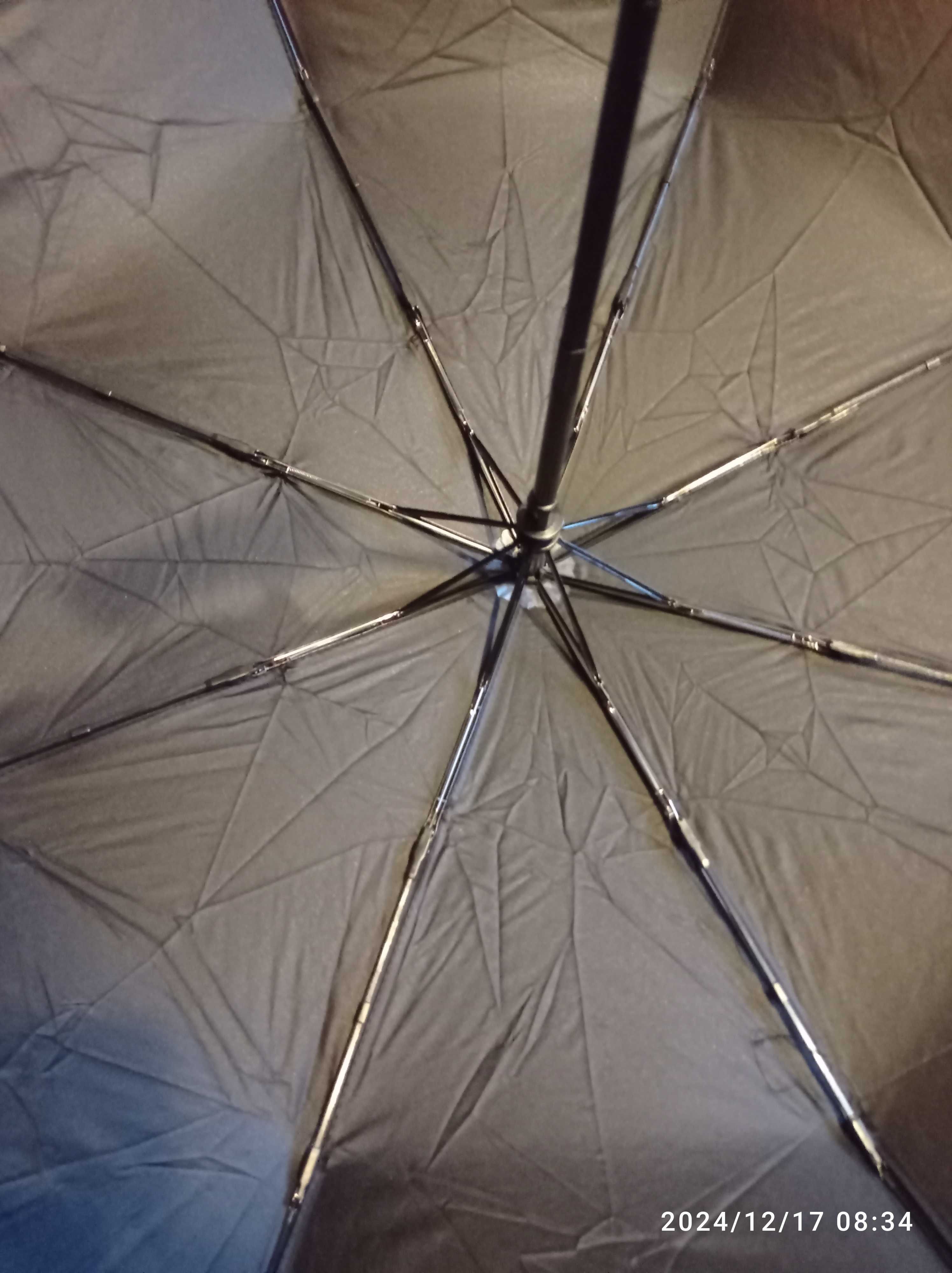 Parasol męski czarny pełny automat nowy