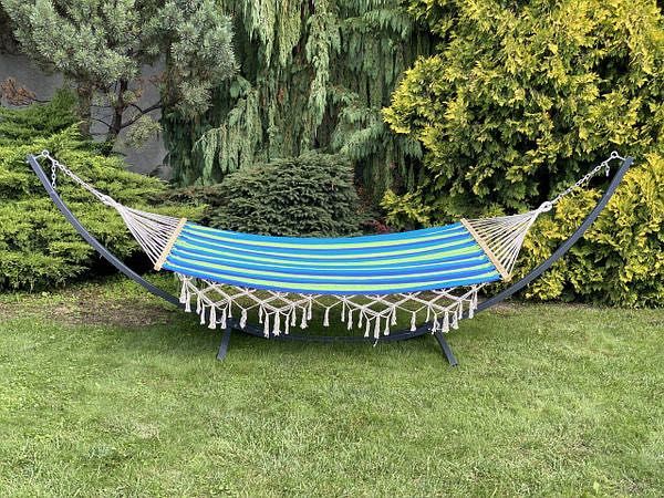 Двомісний гамак з планкою BALI зелений XXL 200x150