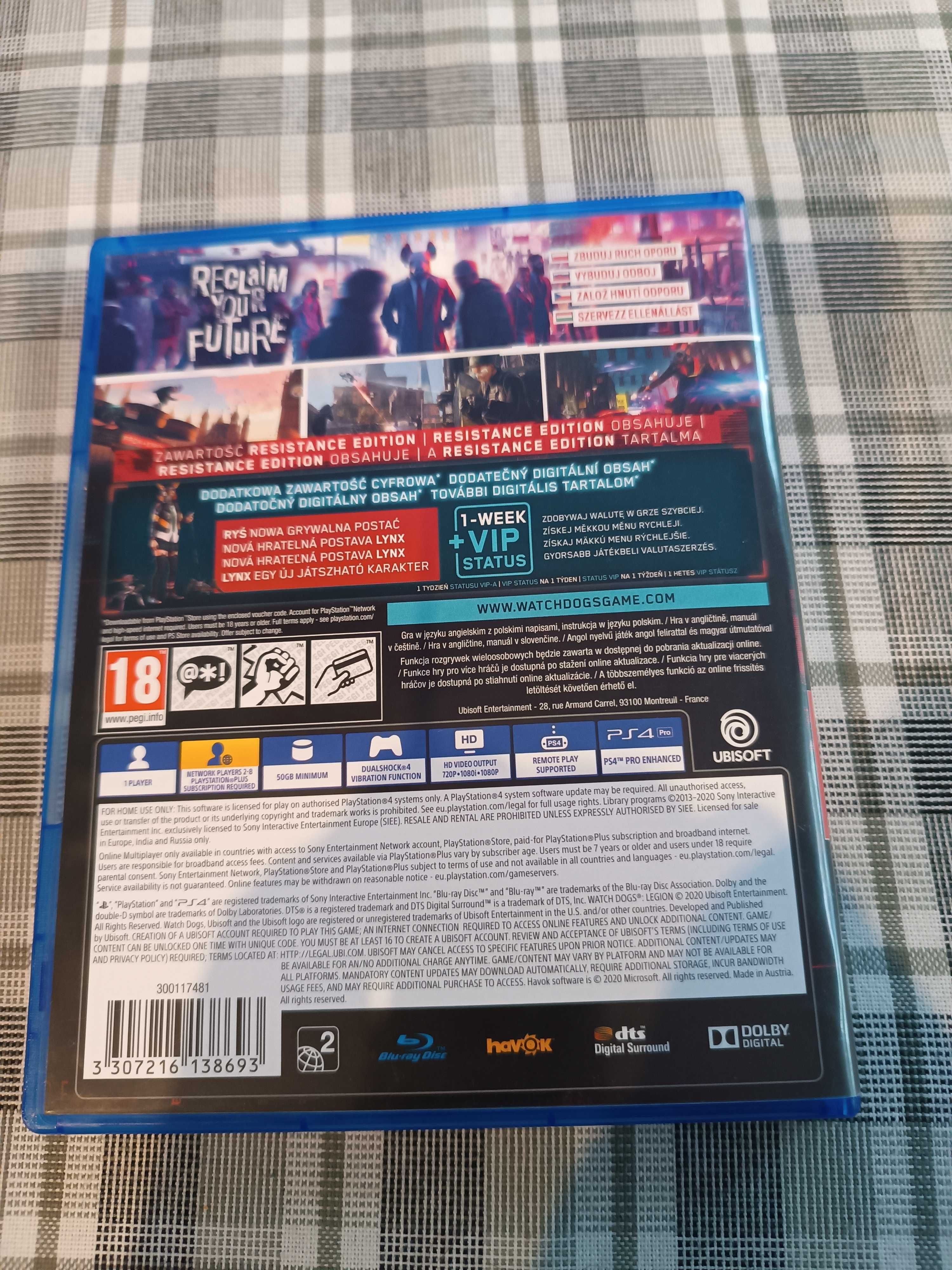 Gra Watchdogs Legion PL PS4 / PS5 Resistance edition stan idealny!
