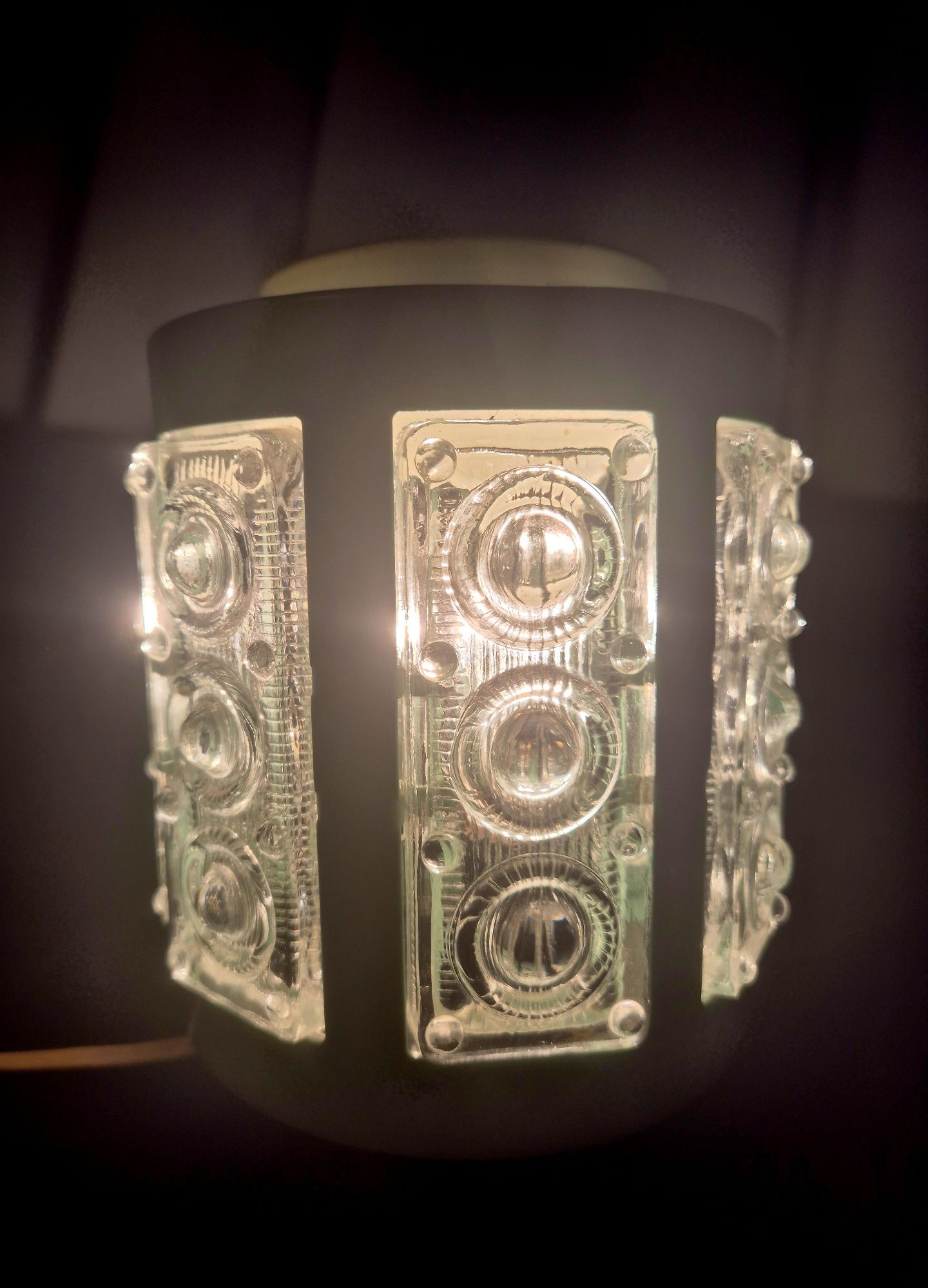 Lampka nocna vintage PRL lata 60/70. sprawna, zielona
