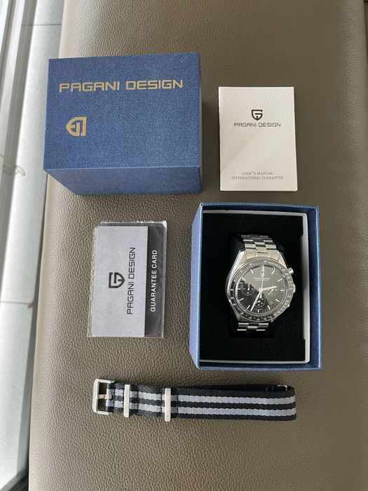 Zagarek chronograf Pagani Design klon moonswatch szafir nowy OKAZJA