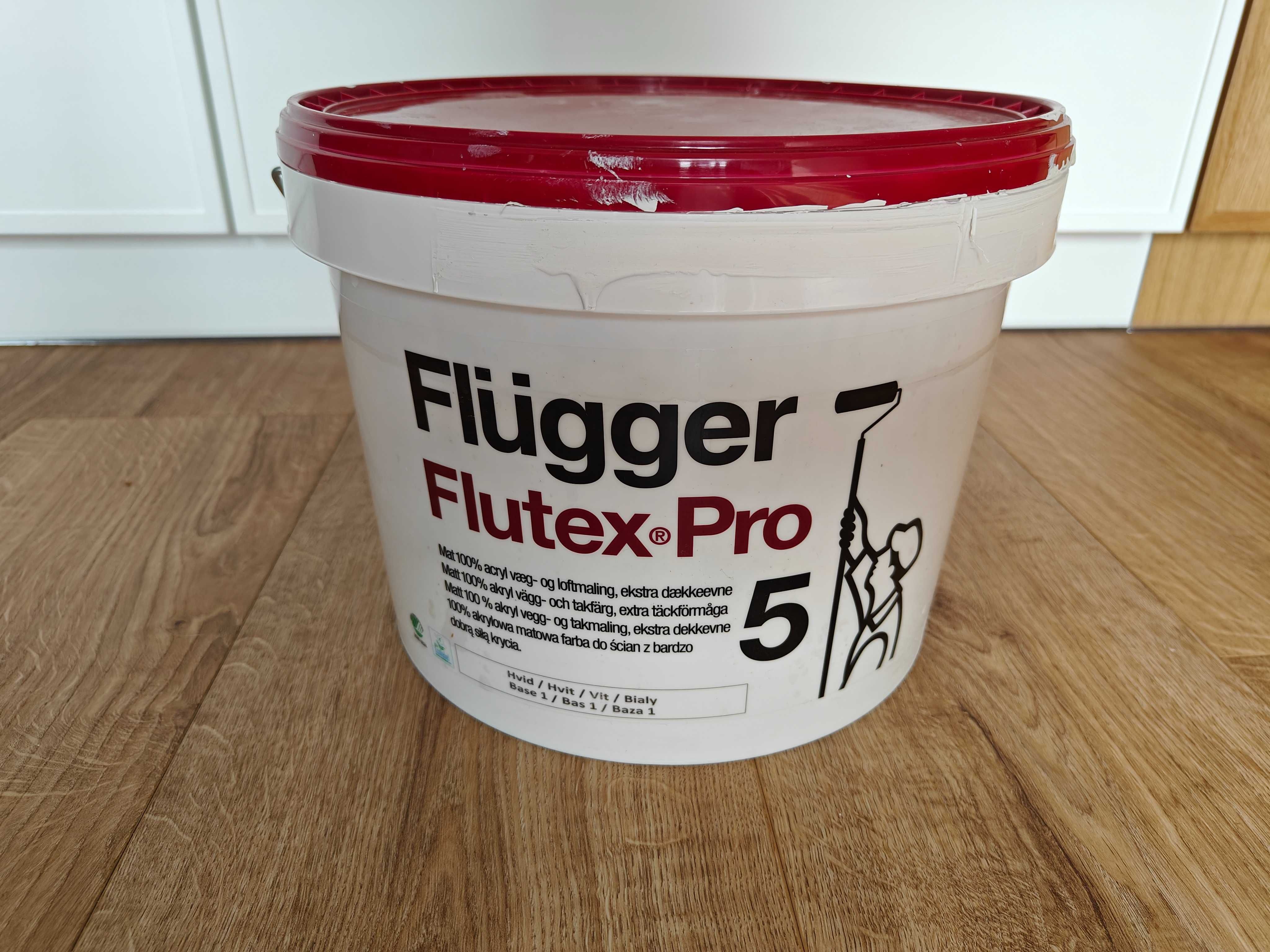 Flügger Flutex Pro 5 matowa farba do ścian i sufitów biały S0500-N 5L