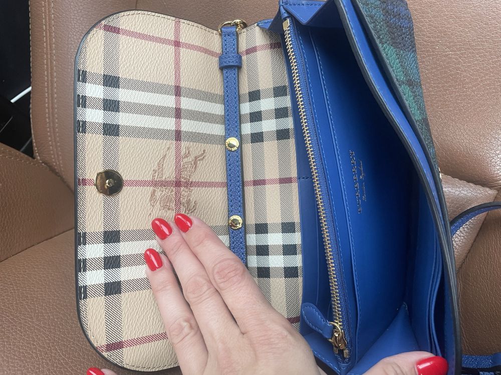 Super okazja Burberry henley tartan wallet super okazja -50%ceny
