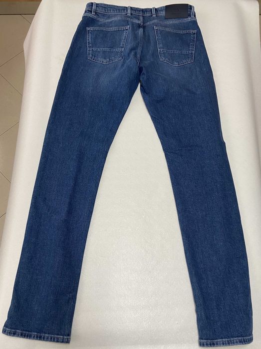 Calças Massimo Dutti Ganga Azul Escuro Tamanho 40 Slim Fit Novas