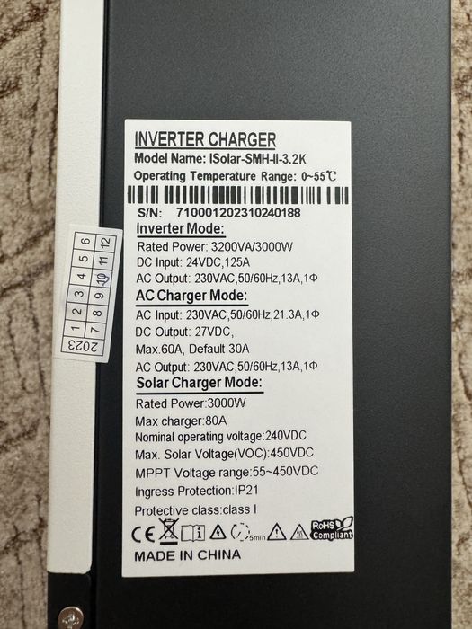 Гибридный инвертор EaSun 3200VA 24v