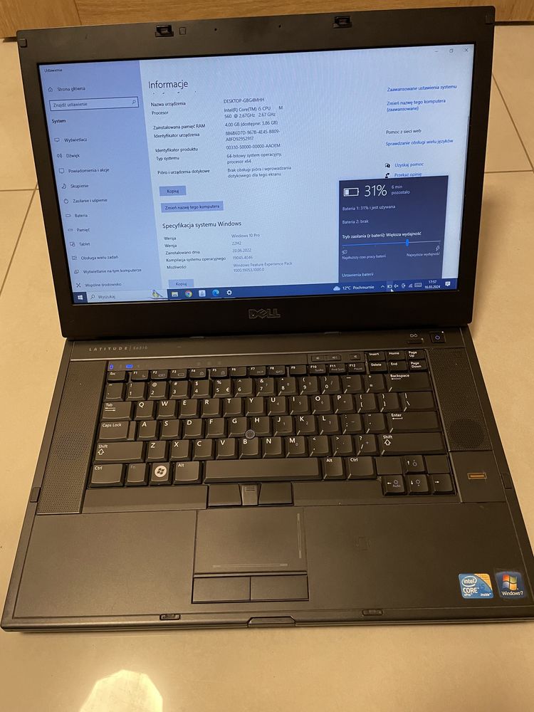 Laptop Dell latitude E6510 i5