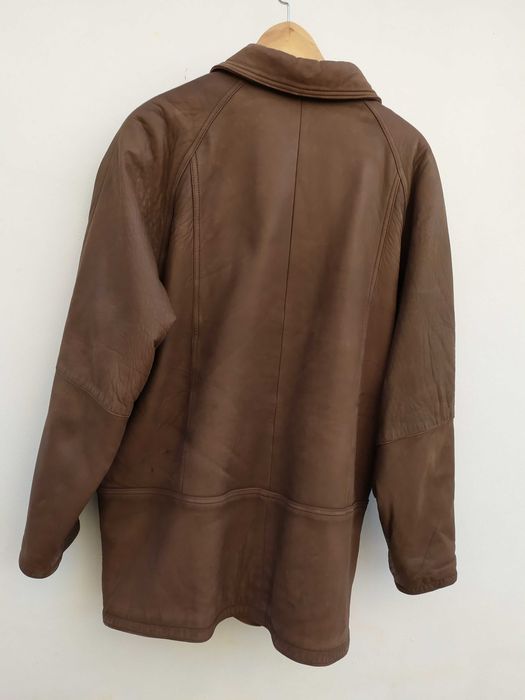 Blusão/Parka pele genuina tam. XXL, cor camel