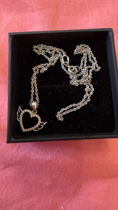 Срібна Цепочка з підвіскою сердечком