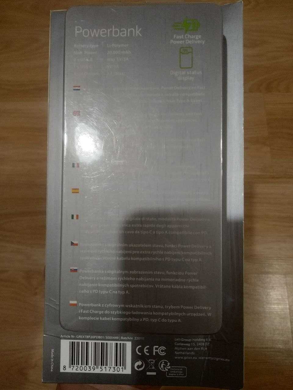 PowerBank Grixx 20000 mAh