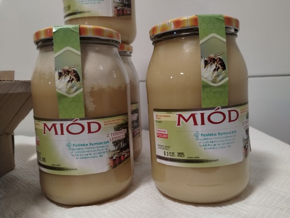 Miód z własnej pasieki, mniszkowy, spadziowy, leśny