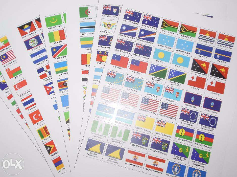 Флаги всех стран мира двусторонние для коллекционеров Акция Цена!