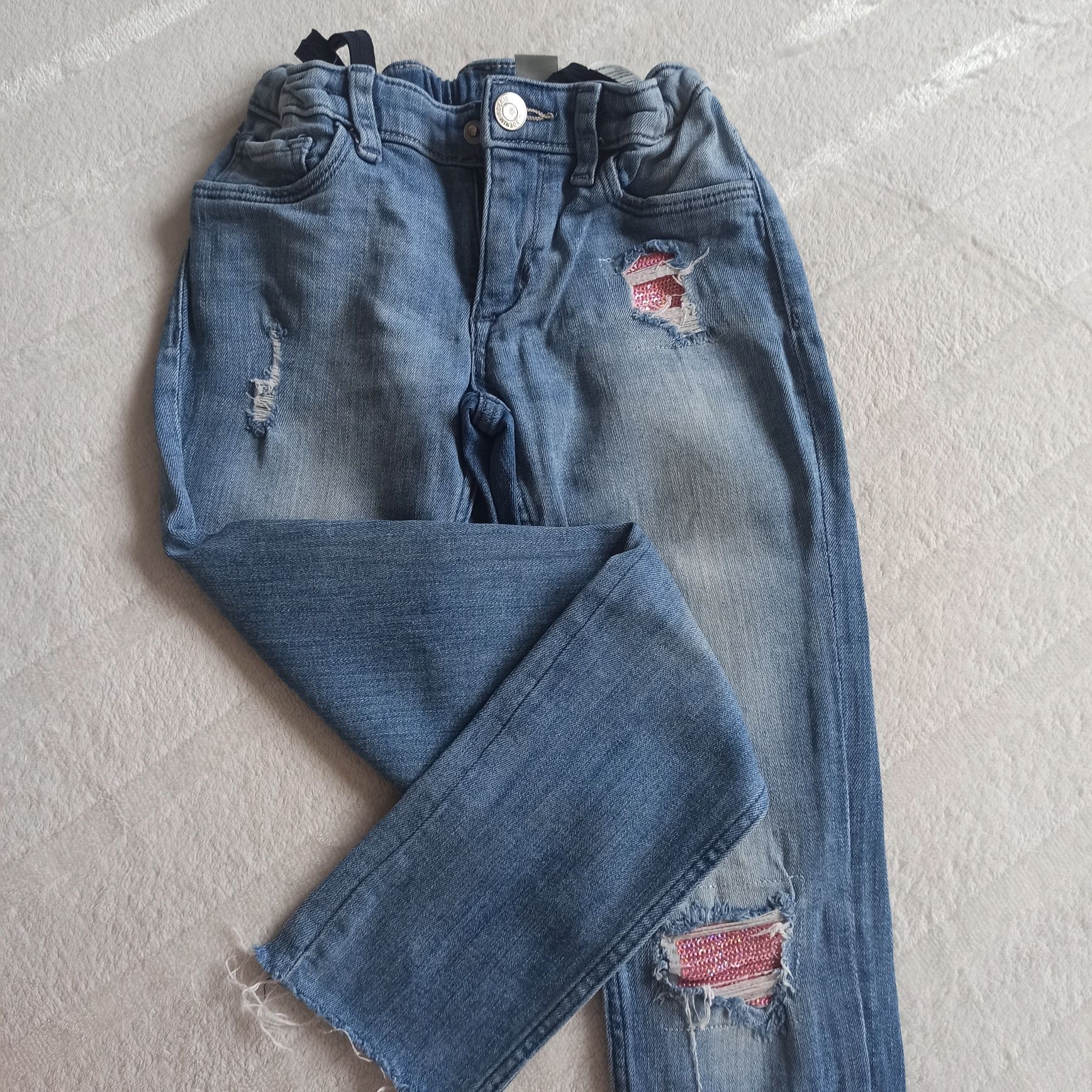 Jeansy spodnie h&m rozmiar 128 cm